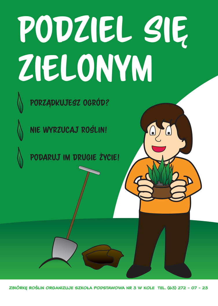 Infografika, Podziel się zielonym, tekst pod infografiką.