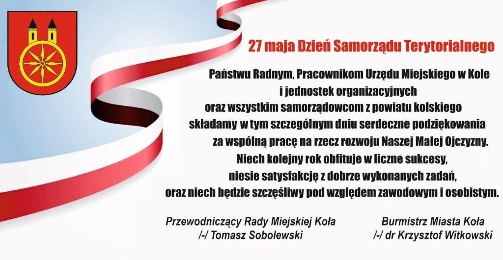 Plansza - 27 maja Dzień Samorządu Terytorialnego
