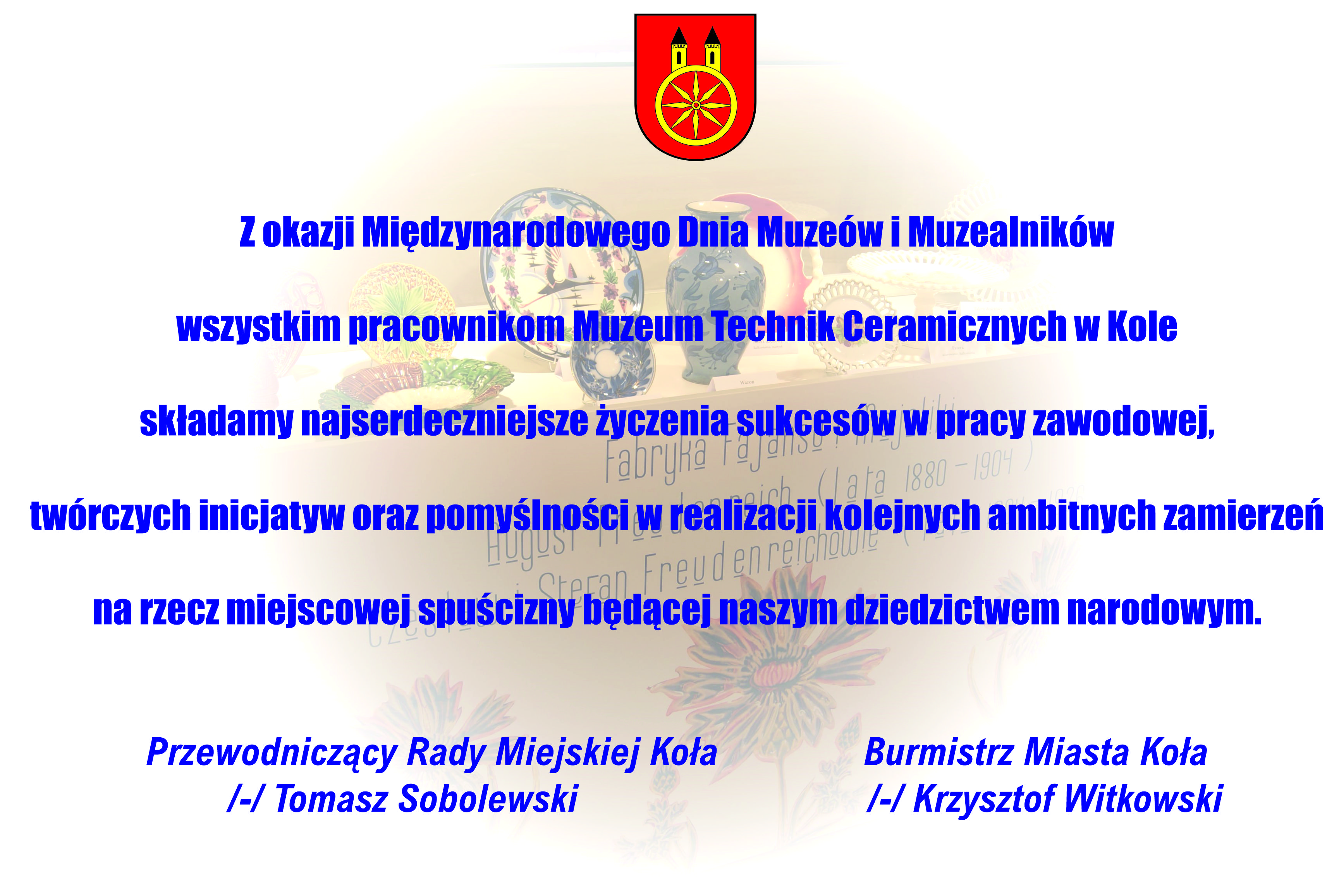 Plansza - 18 maja świętujemy Międzynarodowy Dzień Muzeów