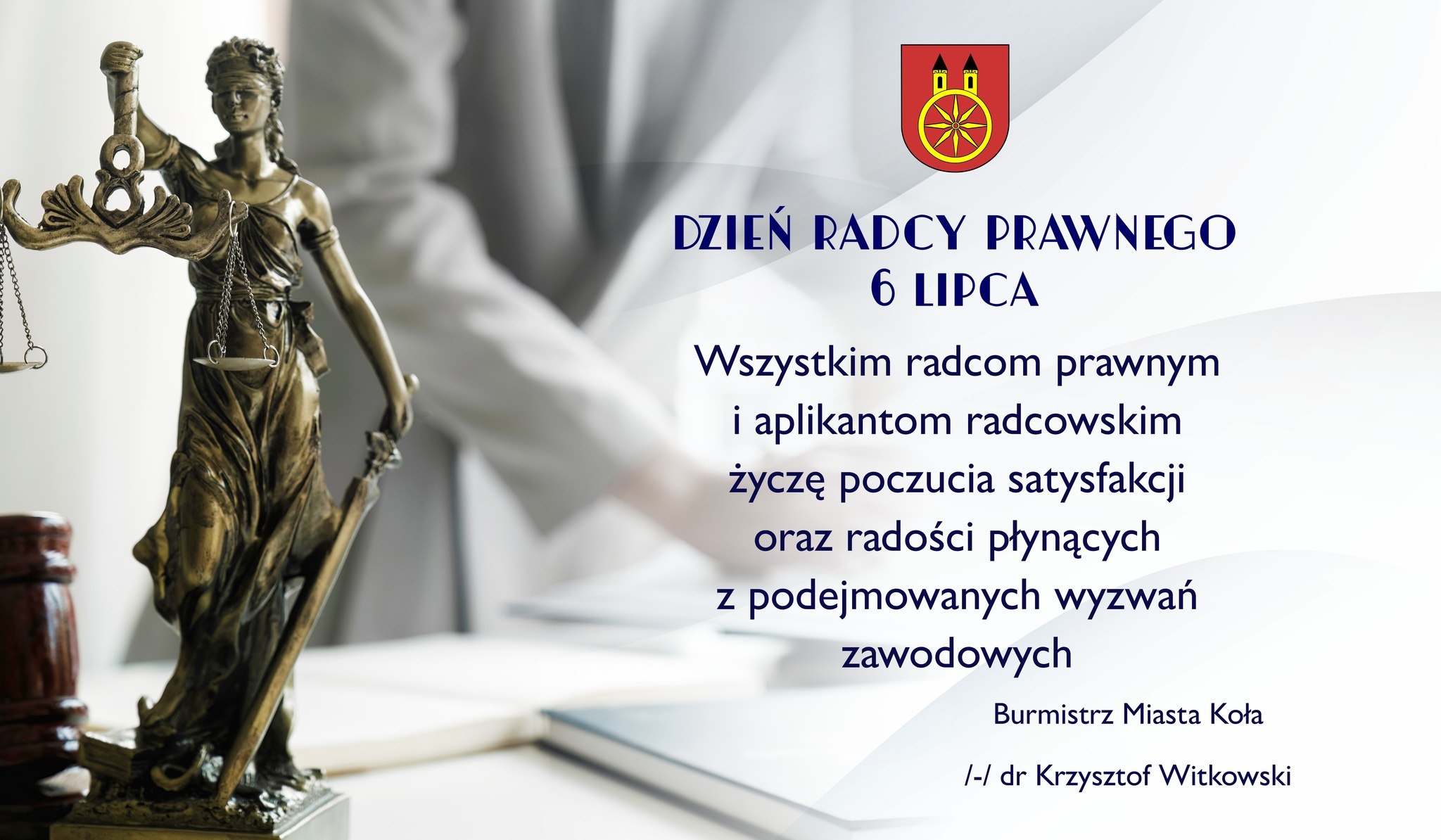 Plansza 6 lipca Dzień Radcy Prawnego, tekst pod planszą