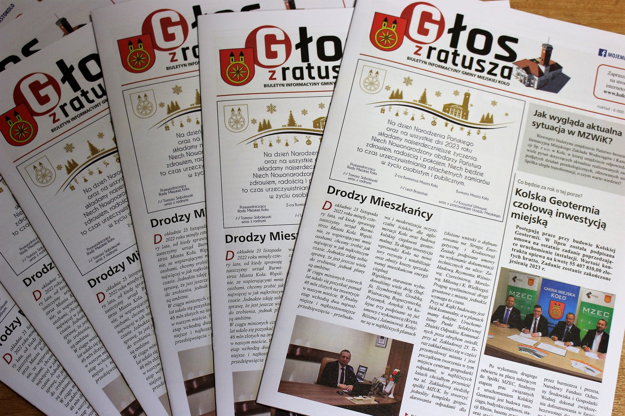 Zdjęcie przedstawia pierwszą stronę Biuletynu Informacyjnego Głos z Ratusza.