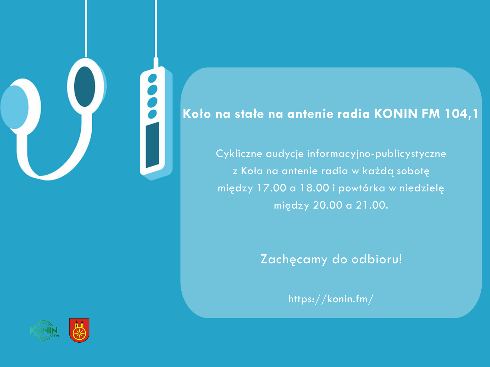 Plansza Koło na antenie Radia Konin 104,1 FM oraz przez Internet: https://konin.fm/