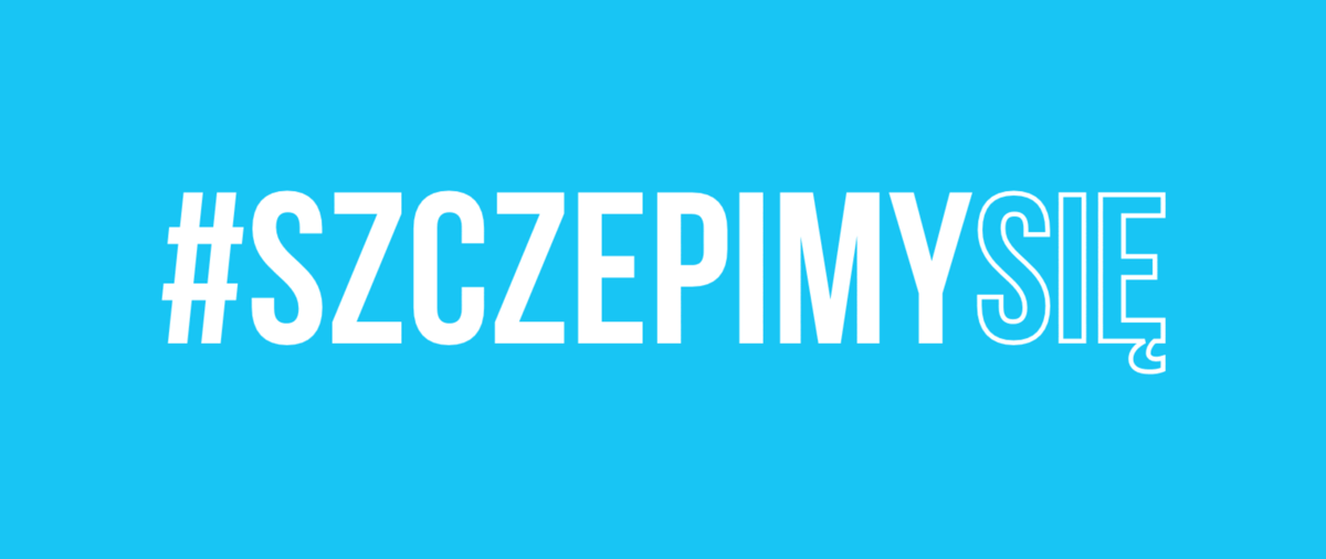 Zdjęcie przedstawia hasztag szczepimy się